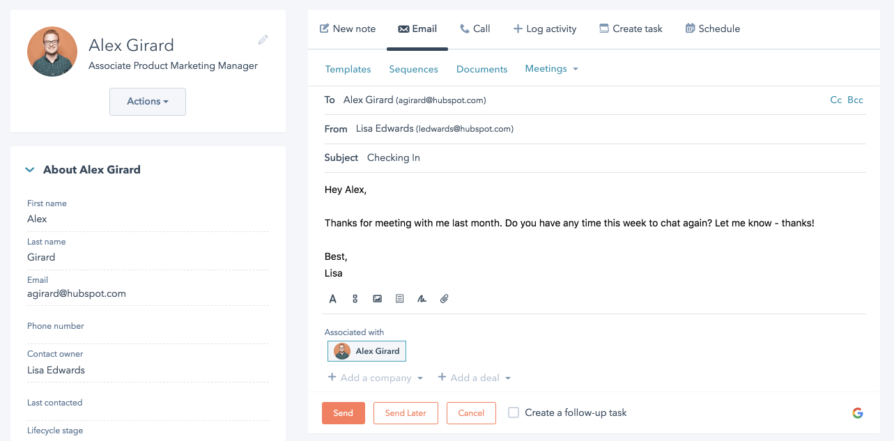 HubSpot Community Set it and it Send Later Email Scheduling